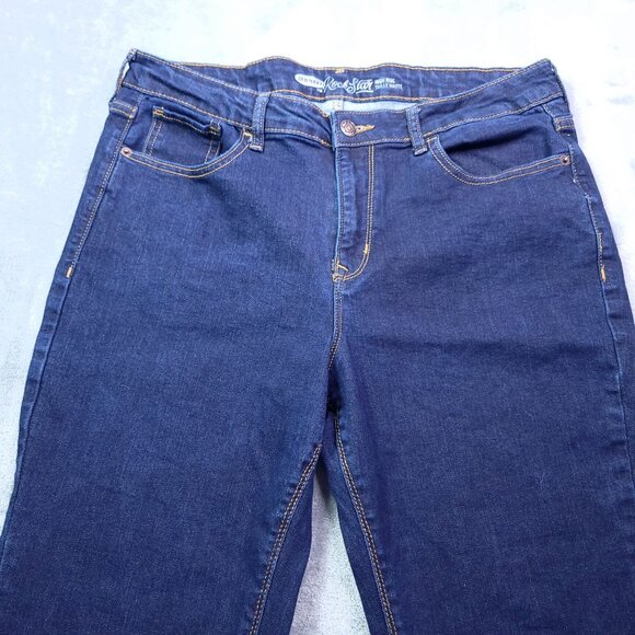 Old Navy Womens The Rockstar Bootcut Jeans 14 High Rise Dark Wash Stretch - Picture 5 of 9